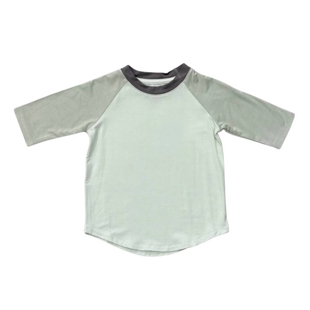 NEW BABYSPROUTS kid's raglan baseball tee in sky blue